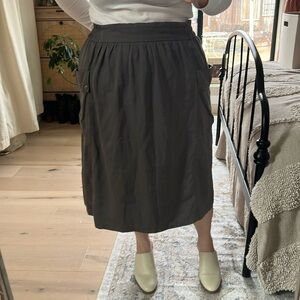 Label Be Grey/Green Skirt with Brass Details, Size 22